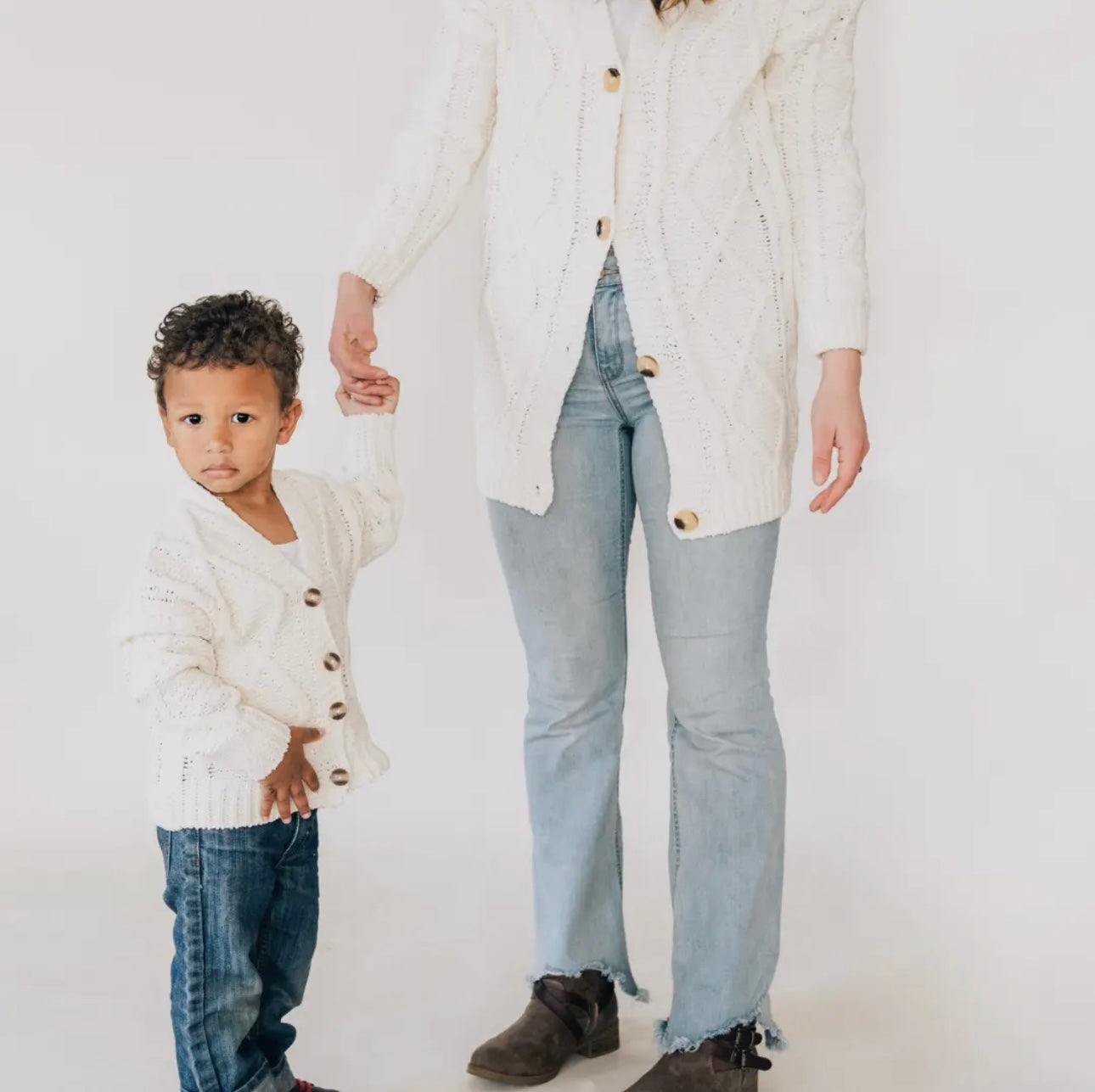 Ivory Cable Knit Cardigan