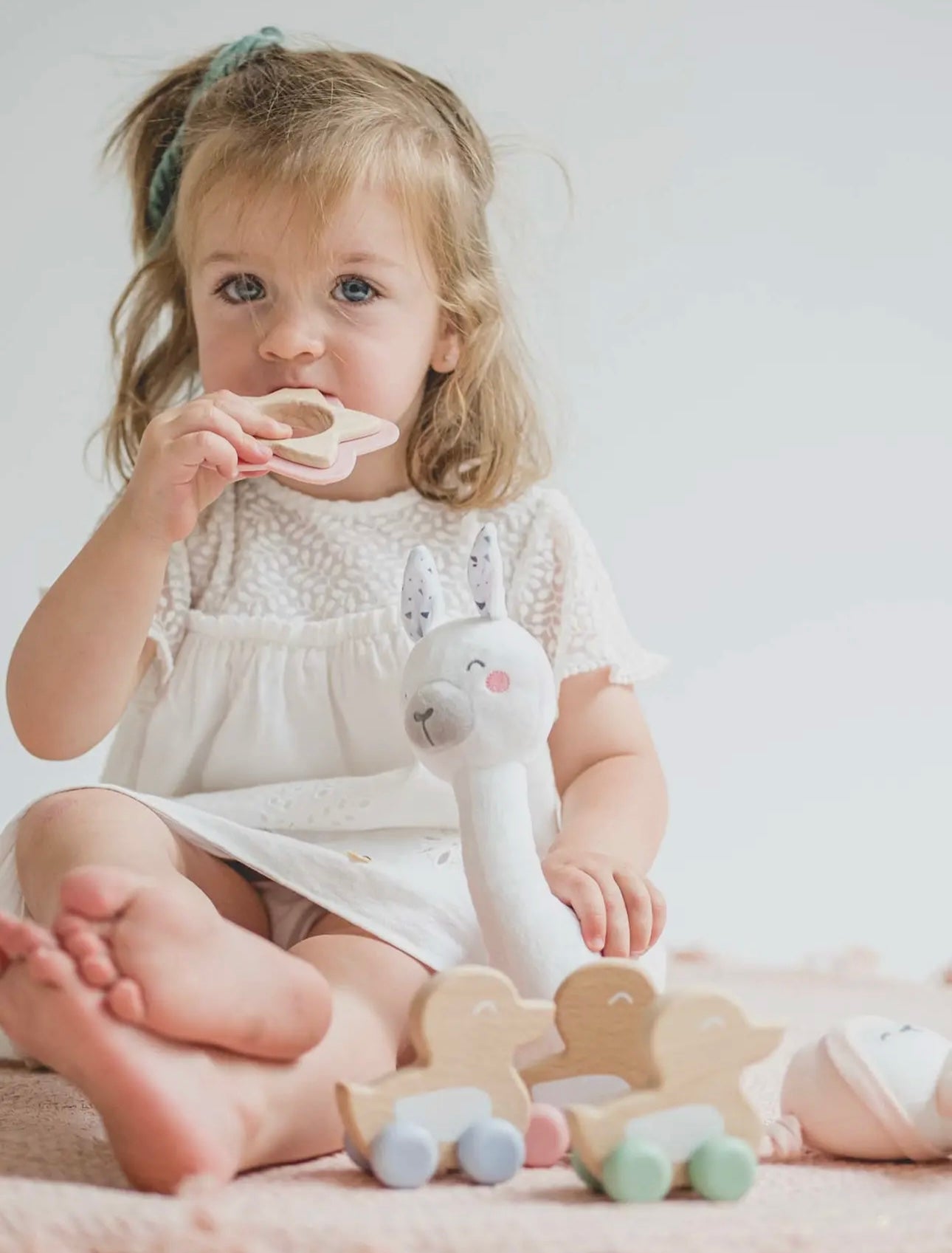 Duck Roll Car Teether - Blue