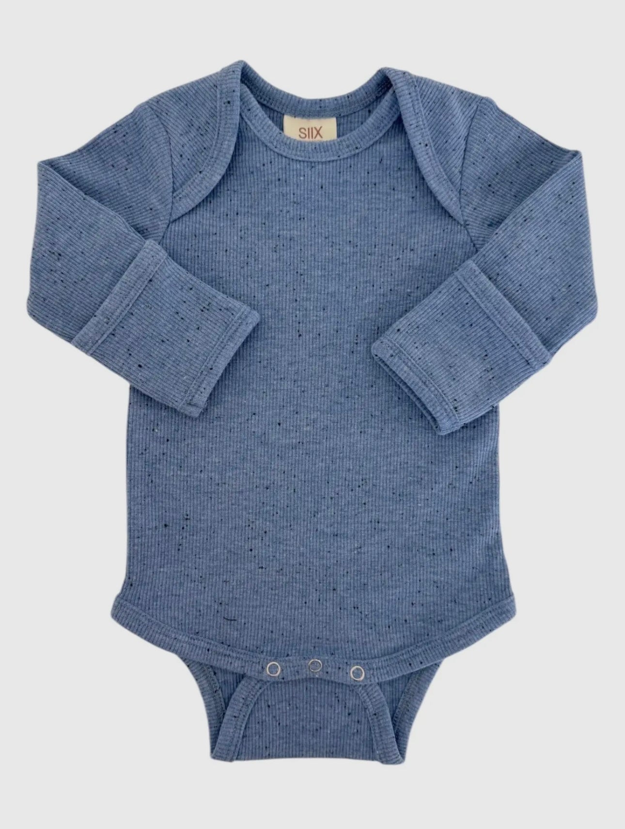 Blue Speckle Long Sleeve Bodysuit