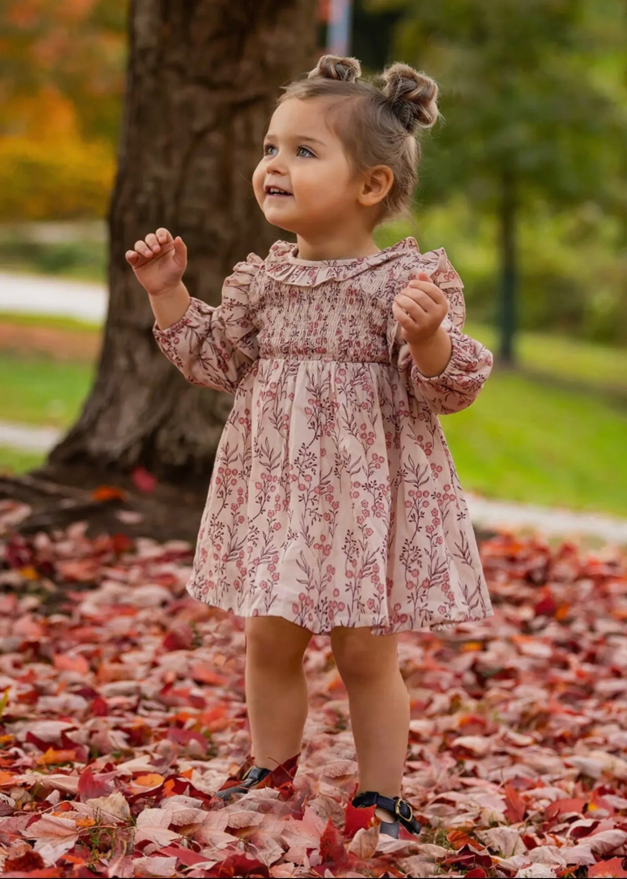 Autumn Floral Dress Long Sleeve - Baby