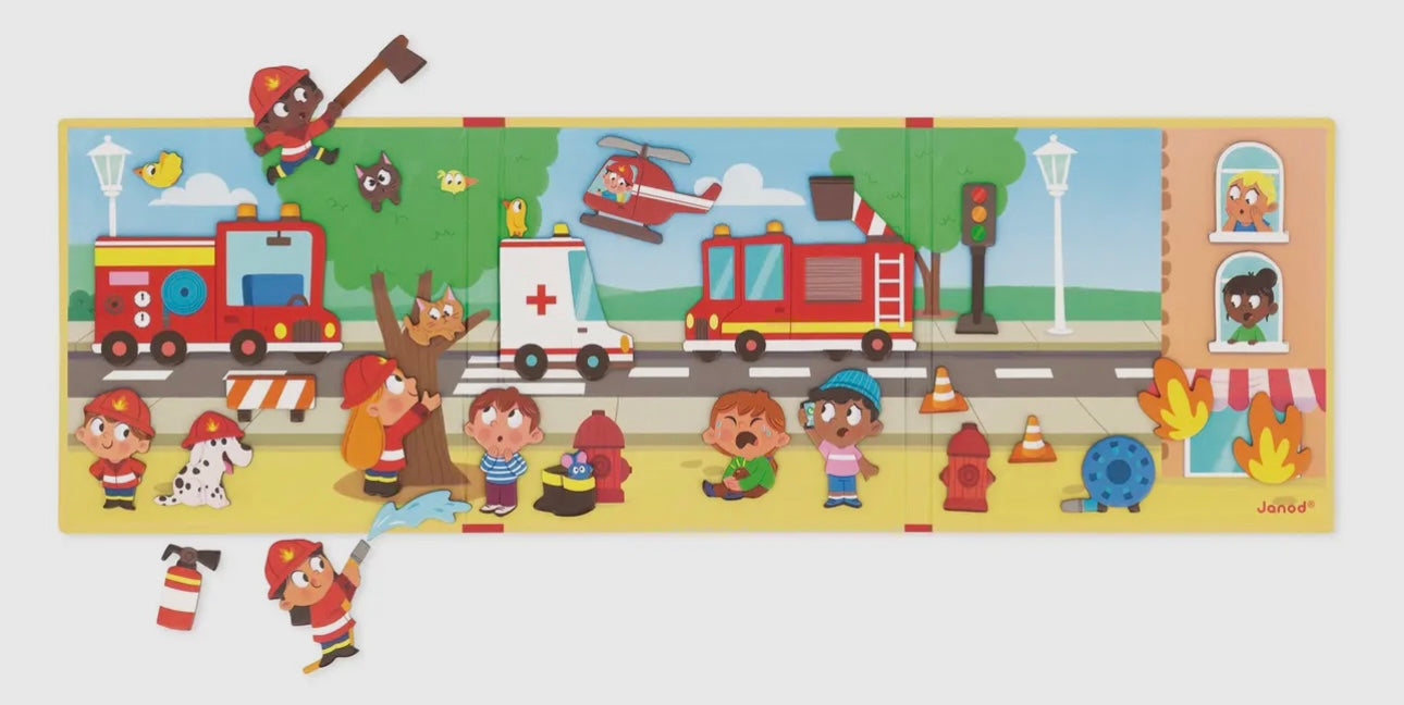 Magnetic Stories Book - Firefighters