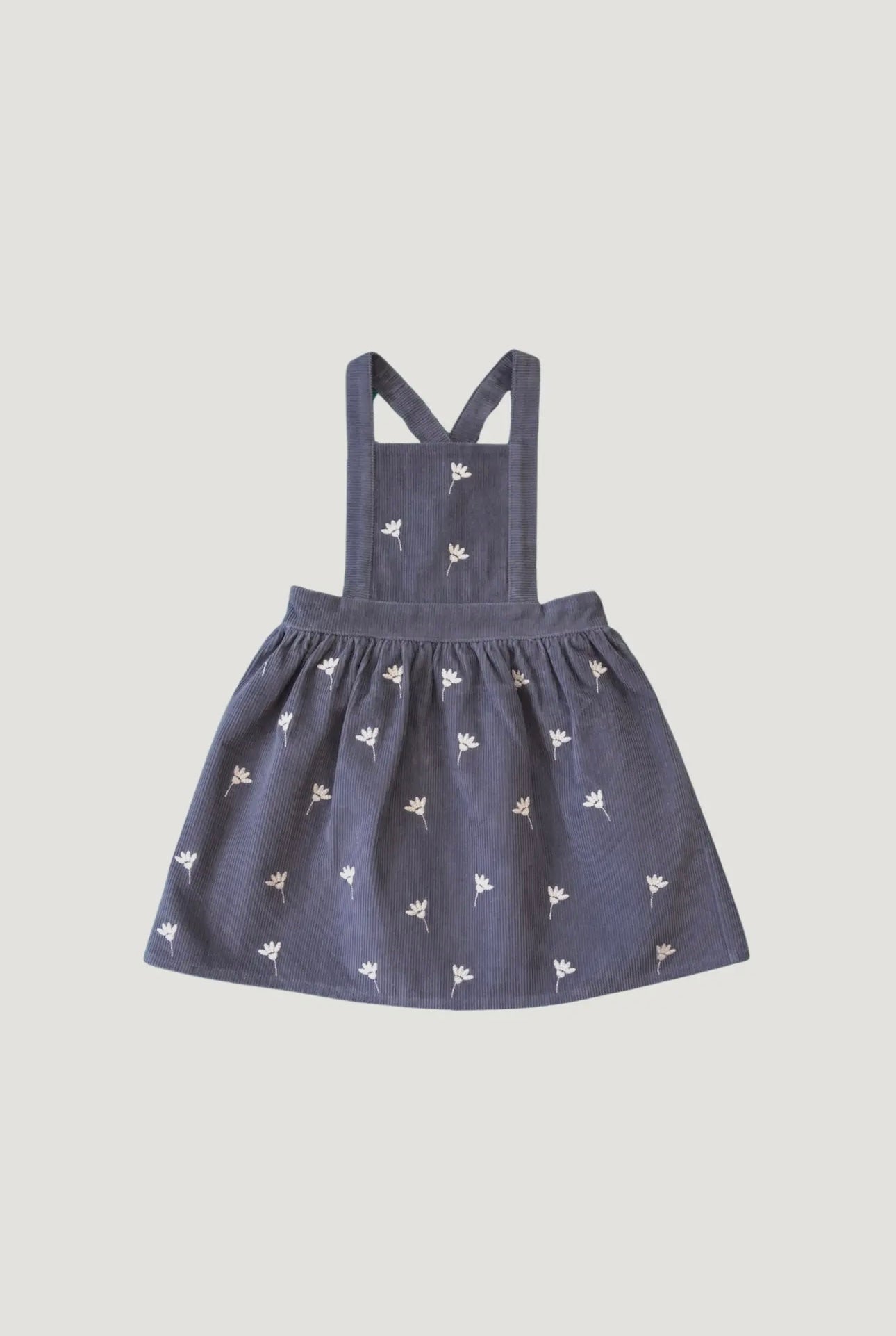 Gaia Corduroy Overall Floral Dress
