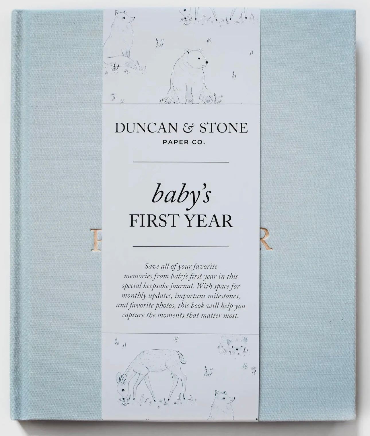 Baby’s First Year Memory Book & Photo Album - Sky Blue