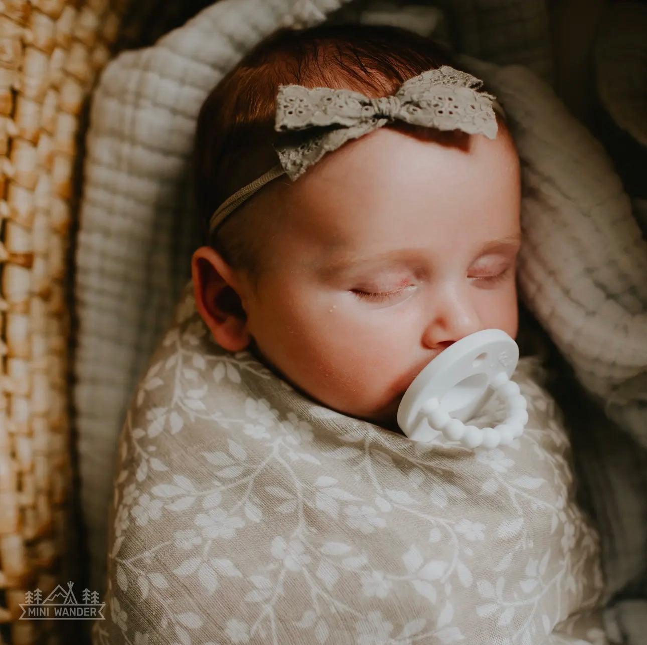 Muslin Swaddle Baby Blanket - Magnolia Tree Grey