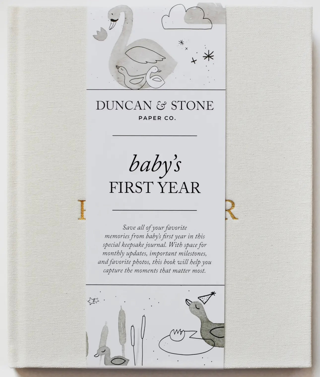 Baby’s First Year Memory Book & Photo Album - Cream