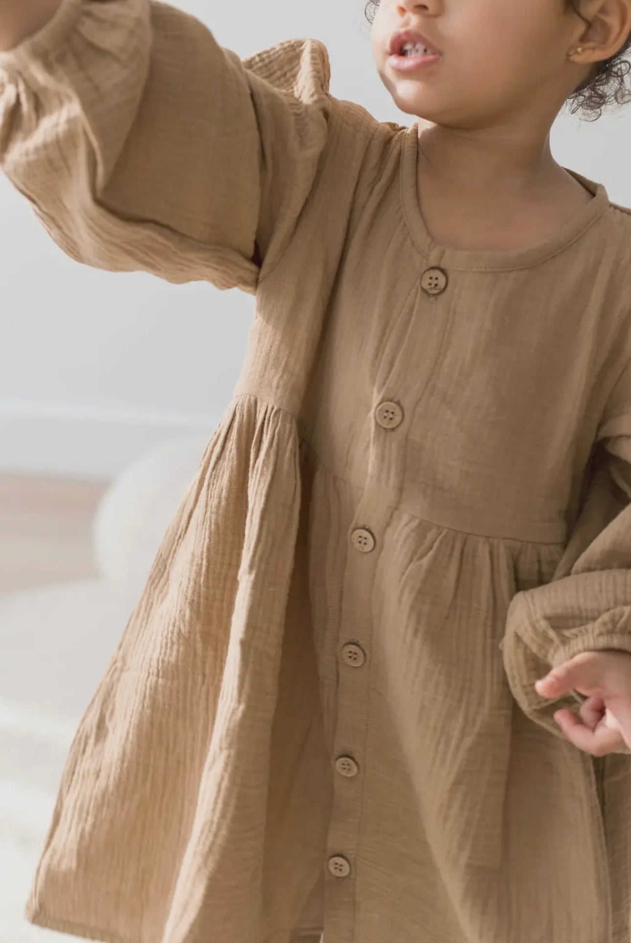 Puff Sleeve Dress Acorn