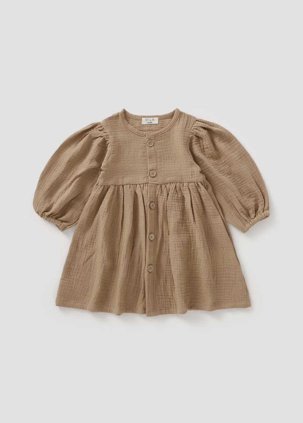 Puff Sleeve Dress Acorn