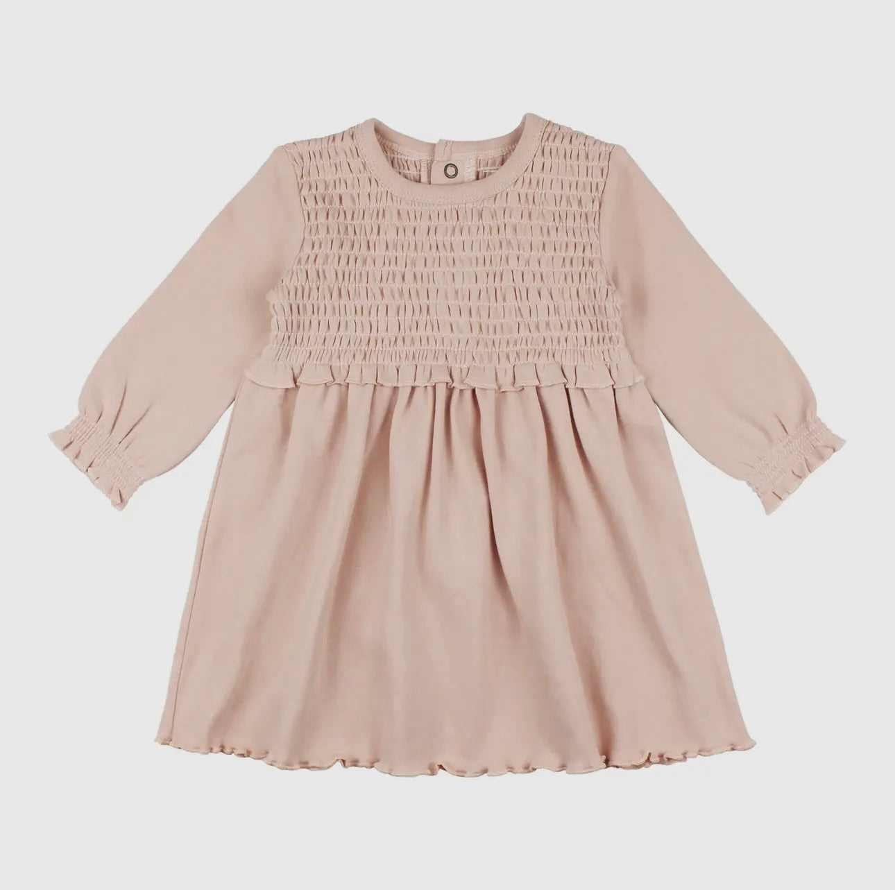 Organic Smocked Dress - Rosewater
