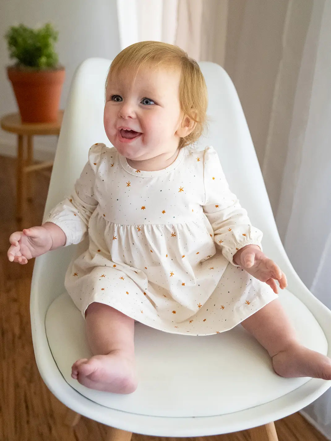 Stars Flare Baby Dress & Bloomer Set
