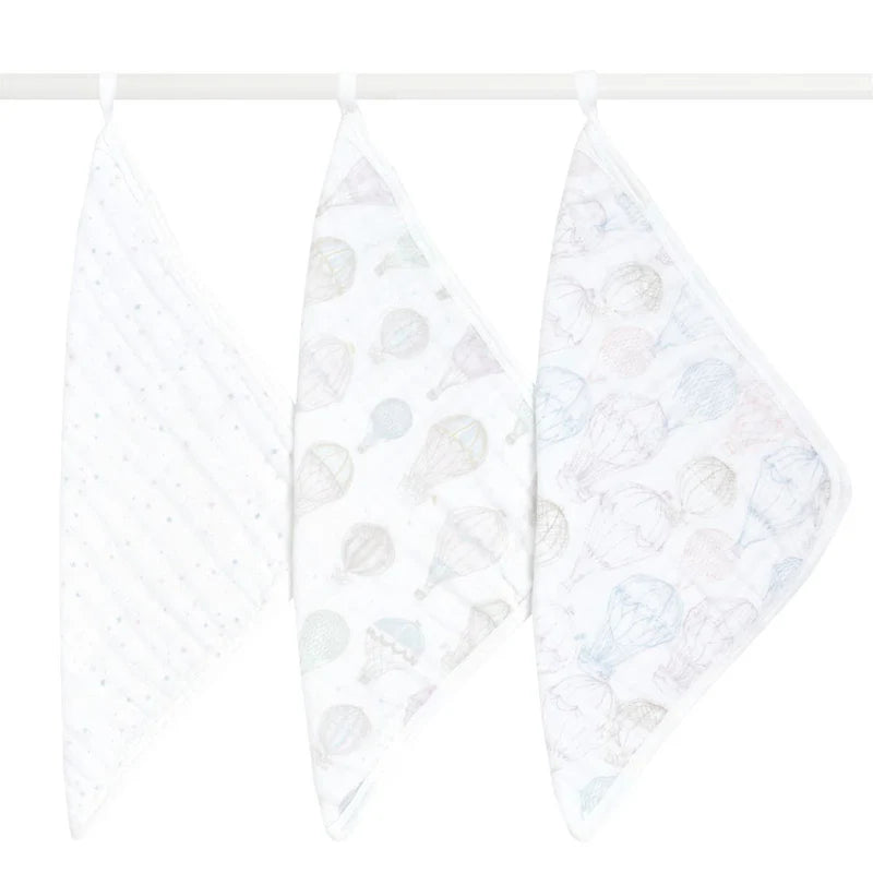 Above The Clouds 3-Pack organic washcloths