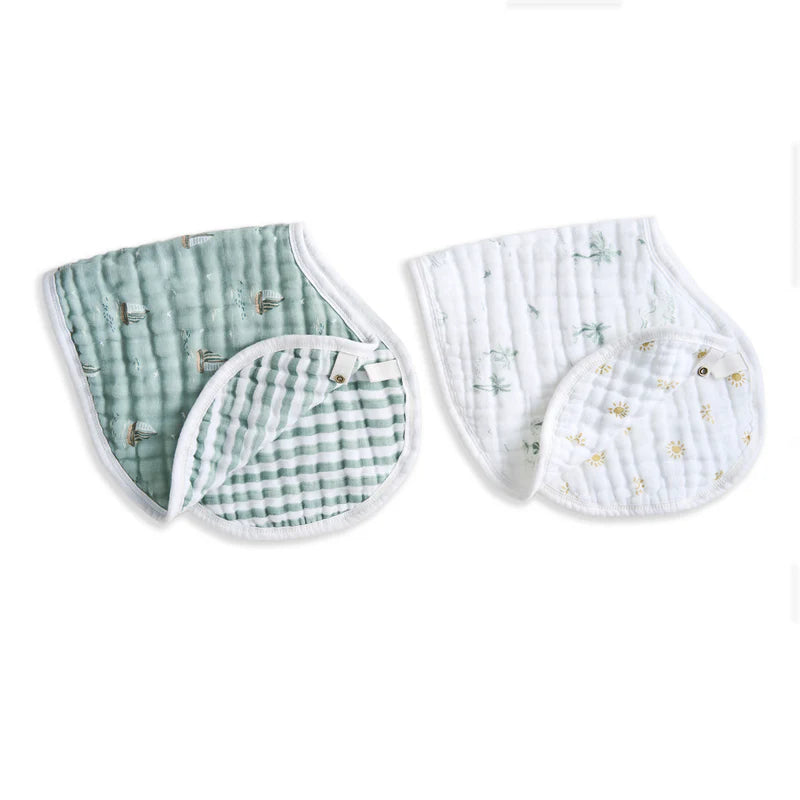 Sailing The Seas 2-Pack/Organic Burpy Bibs