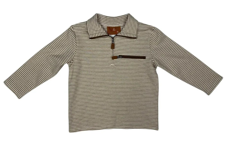 Kingston 1/4 zip Pullover- Brown