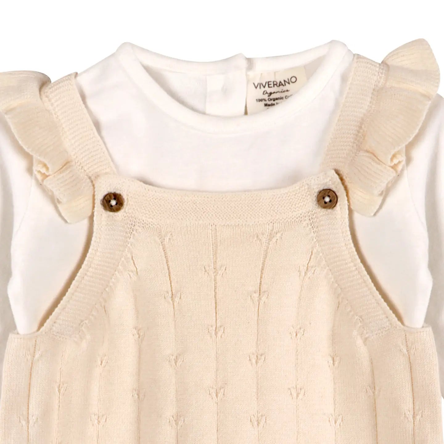 Sleeveless Ruffle Knit Baby Romper & Bodysuit Set