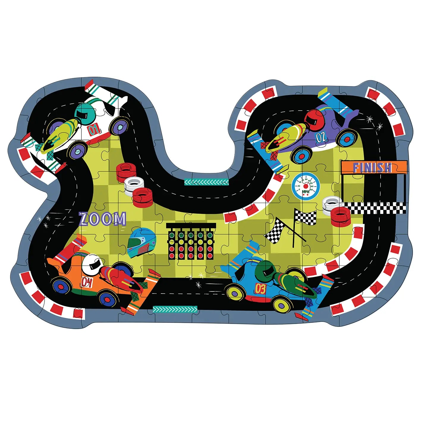 Cars Racetrack Jigsaw Puzzle