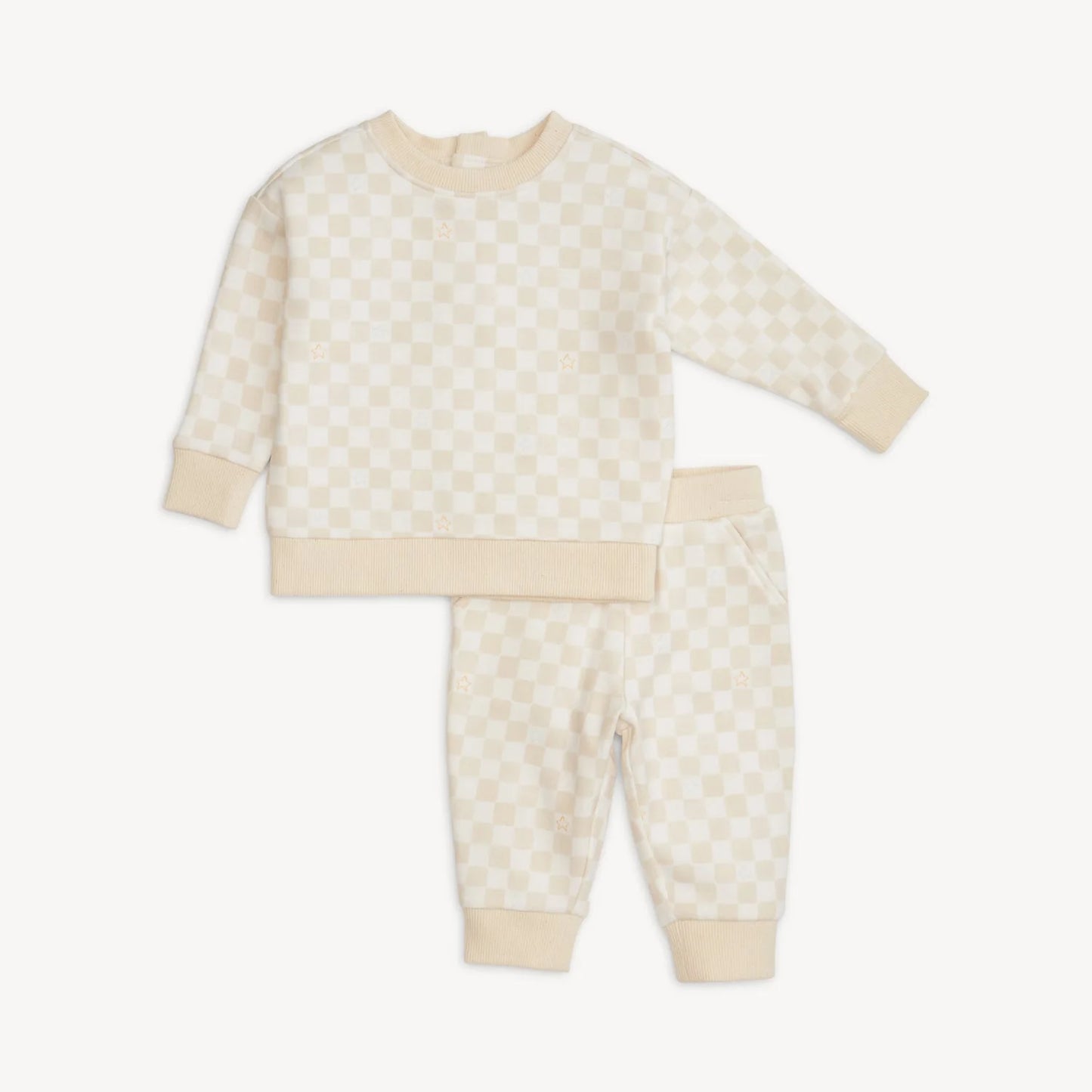 Chamois Checkerboard Brushed Fleece Magnetic Sweatsuit