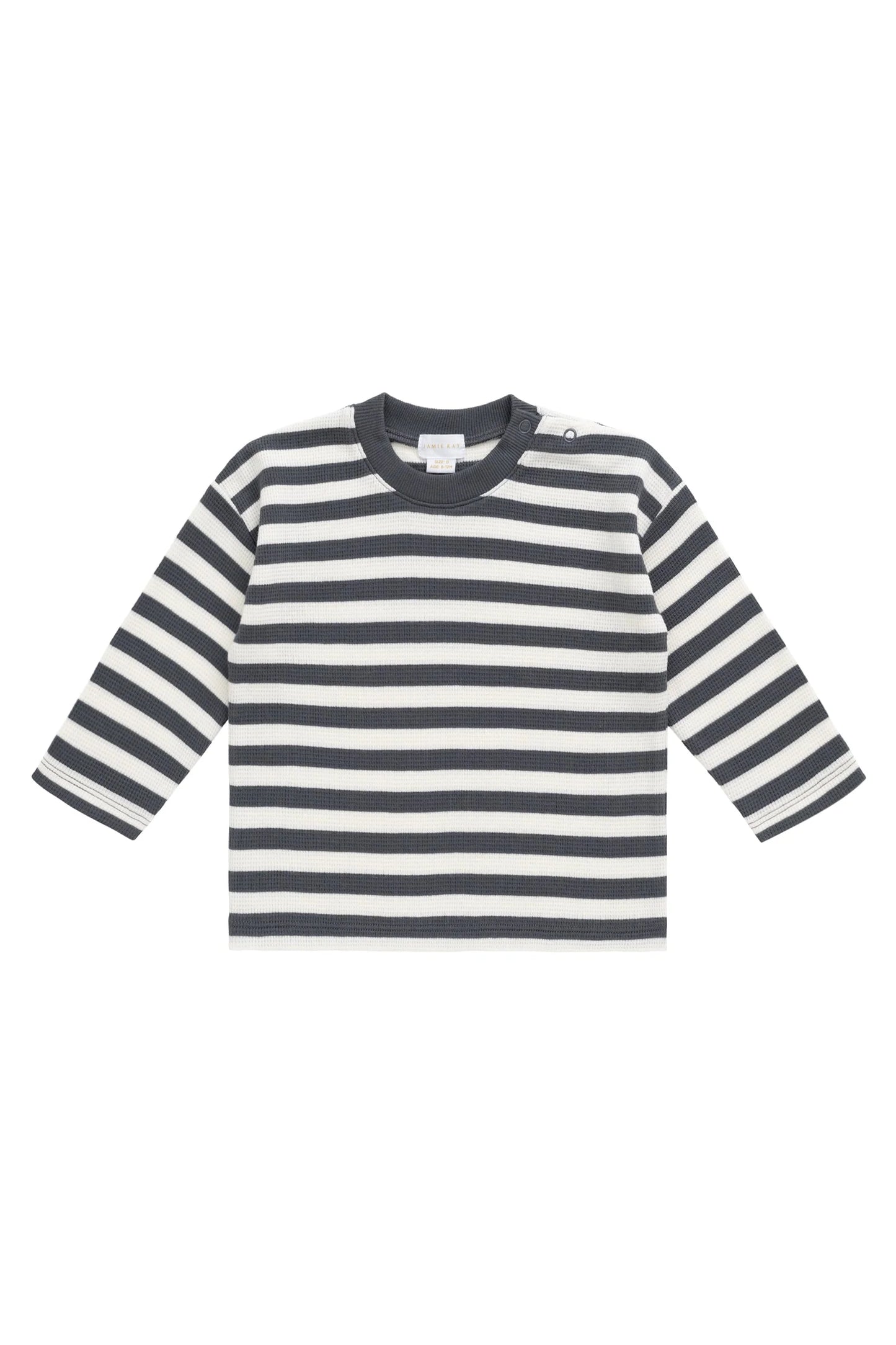 Leith Long Sleeve Top - Oliver Stripe Atlantic/Cloud