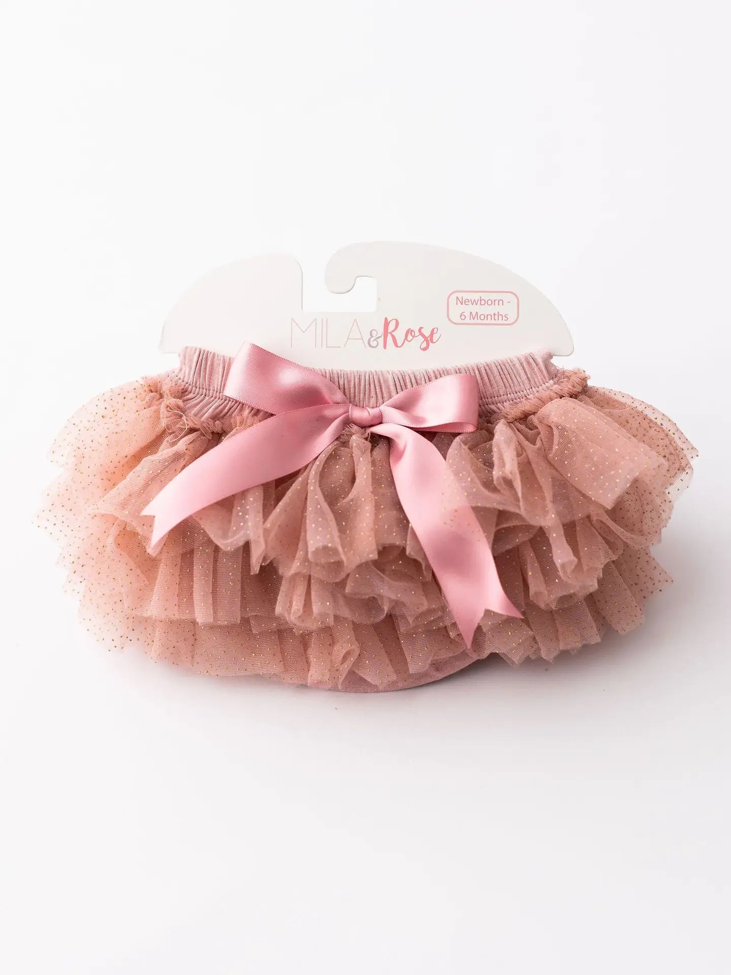 Vintage Pink & Gold Glitter Ruffle Tutu Bloomer