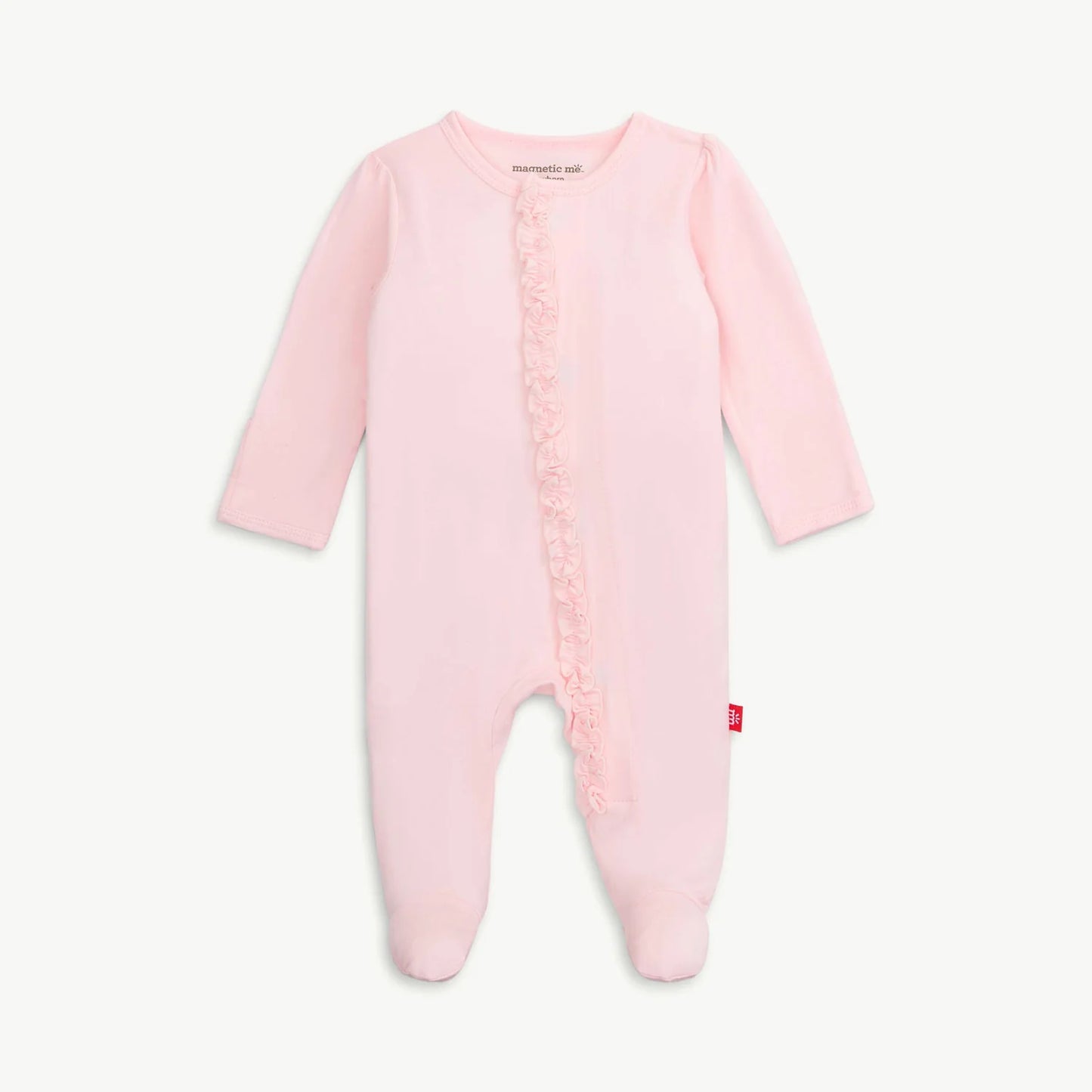 Magnetic Me - Pink Dogwood Ruffle Footie