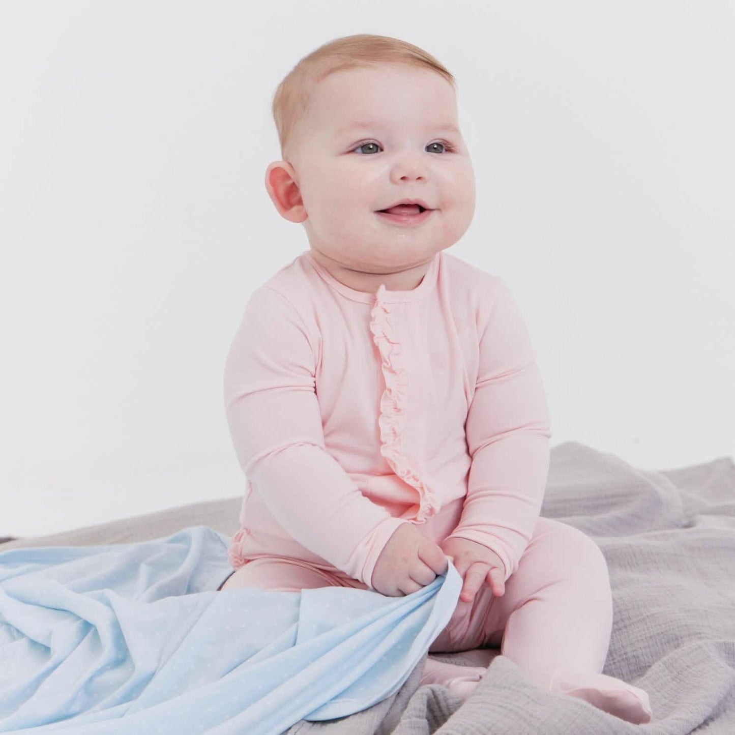 Magnetic Me - Pink Dogwood Ruffle Footie
