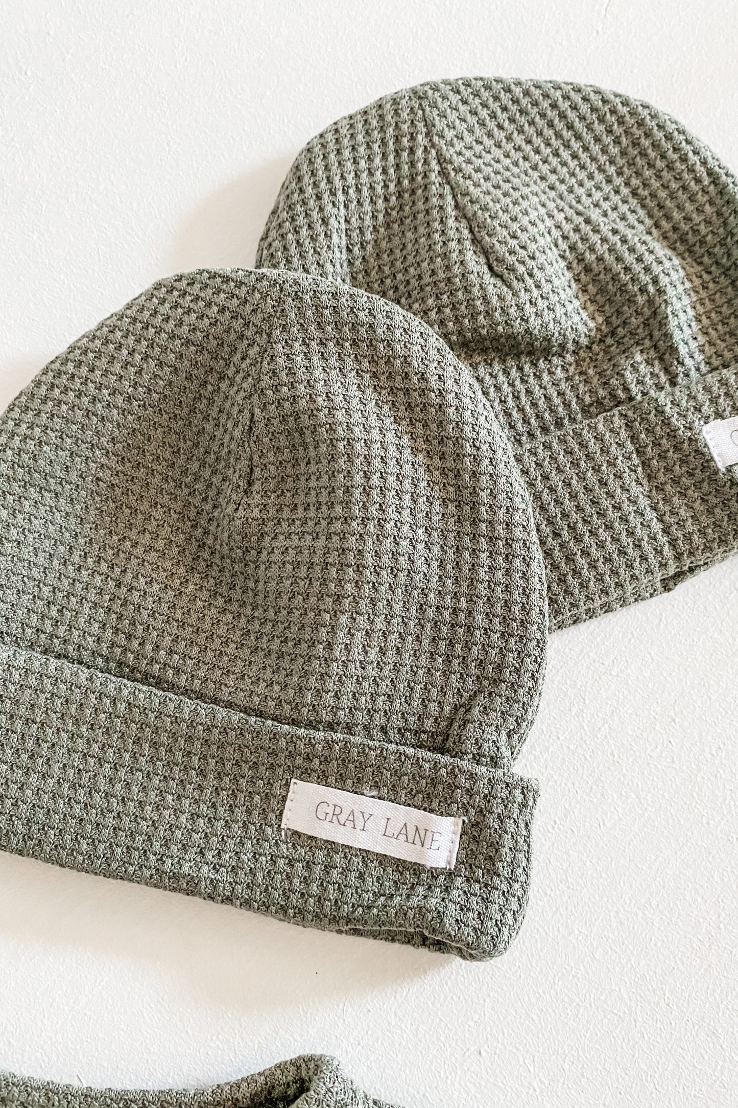 Waffle Knit Beanie- Rosemary