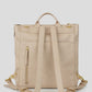 The Square Diaper Bag - Faux Leather Beige