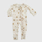 Ruffle Zipper One Piece - Caramel Bloom