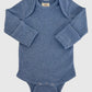 Blue Speckle Long Sleeve Bodysuit
