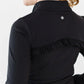 Balanced Black Full Zip Ruffle Active Jacket