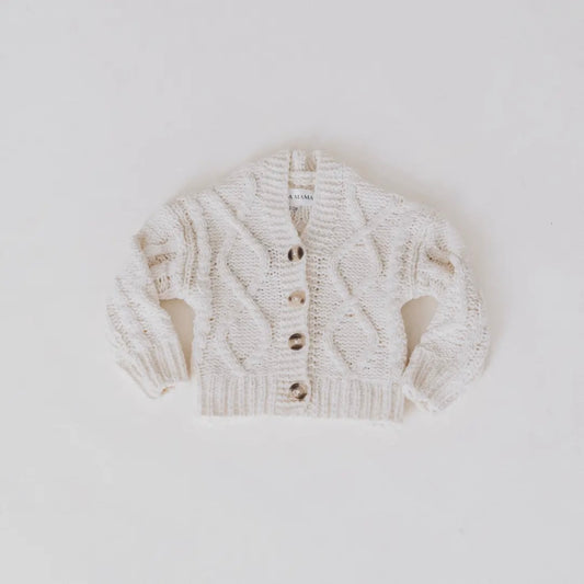 Ivory Cable Knit Cardigan