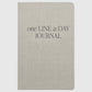 Tan One Line A Day Fabric Journal