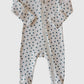 Blue Flower Organic Pointelle 2 Way Zip Footie