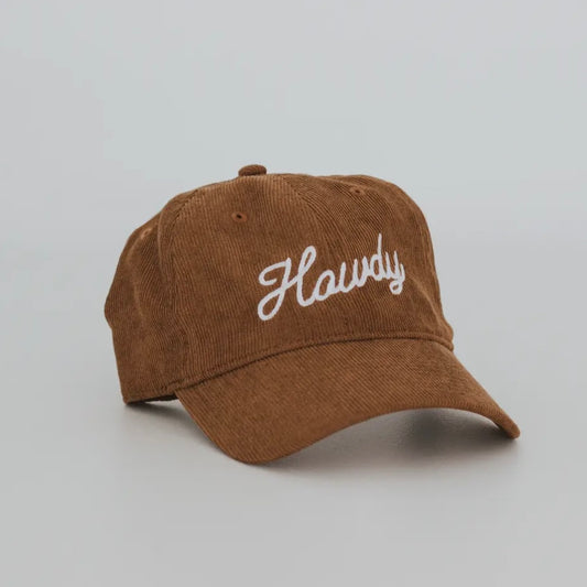 Howdy Embroidered Corduroy Hat