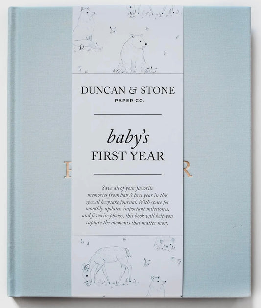 Baby’s First Year Memory Book & Photo Album - Sky Blue
