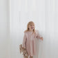 Ribbed Flutter Dress - Blush