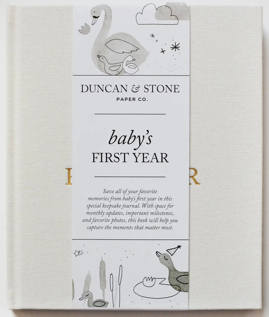 Baby’s First Year Memory Book & Photo Album - Cream