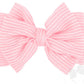 Ribbed Knit Loop Bow on Wide Matching Band- Light Pink