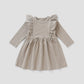 Ribbed Flutter Dress - Mushroom