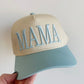 Mama Embroidered Trucker Hat - Blue