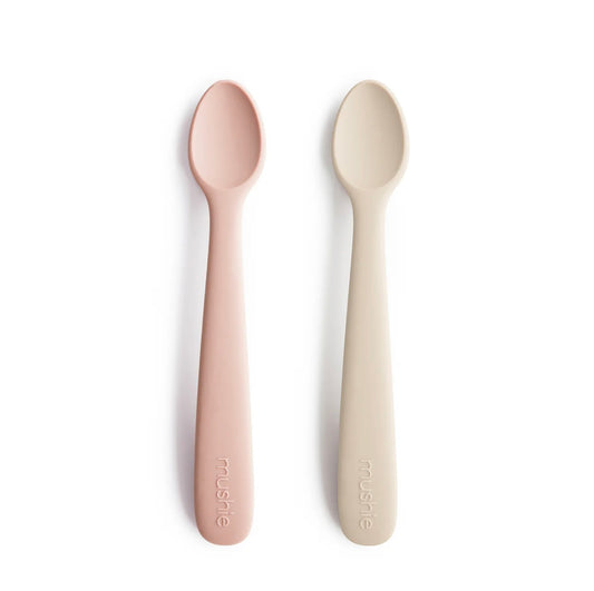 Silicone Feeding Spoons 2 pack - Blush Sifting Sand