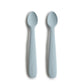 Silicone Feeding Spoons 2 pack - Powder Blue