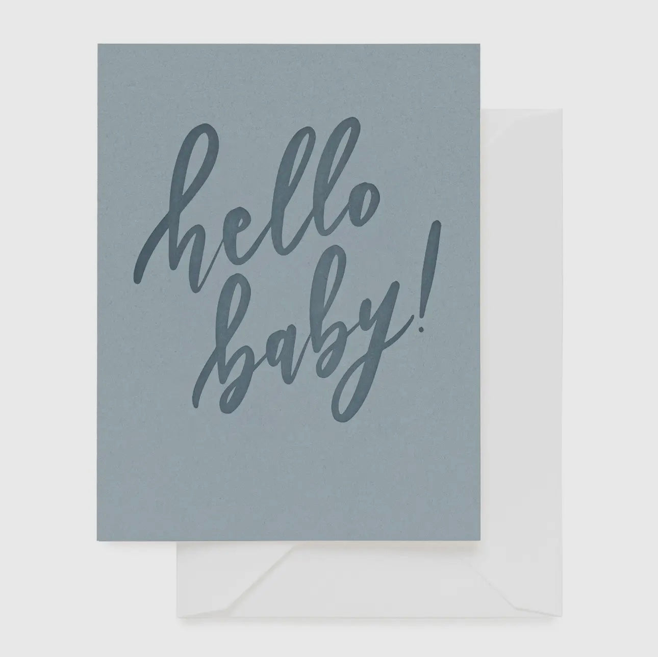 Blue Hello Baby Greeting Card