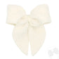 Medium Faux Sherpa Whimsy Tails with Grosgrain Wrap- Antique White