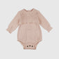 Organic Smocked Chest Bodysuit - Rosewater
