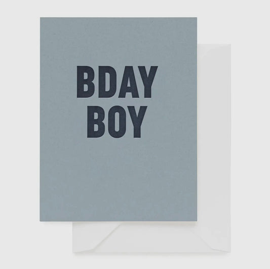 Blue Bday Boy Birthday Card