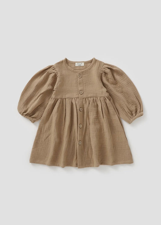 Puff Sleeve Dress Acorn