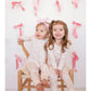 Two Piece Pajama Set - Pink Bows