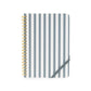 Mini Spiral Notebook, Dusty Blue Stripe