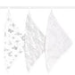 Map The Stars 3-Pack organic washcloths