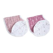 Heritage Floral 2-Pack/Organic Burpy Bibs