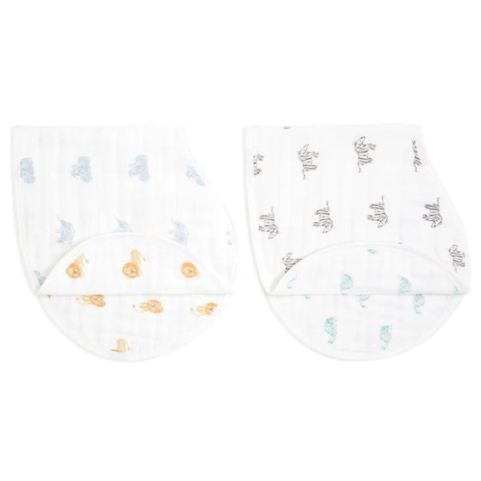 Animal Kingdom 2-Pack/Organic Burpy Bibs